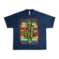Navy Christmas cactus Urban Heavy Tee - JahusDesignShop