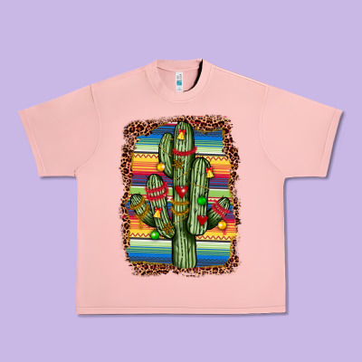Christmas Cactus Urban Heavy Tee Designed By Jahusdesignshop