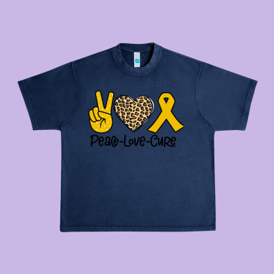 Peace Love Cure Urban Heavy Tee Designed By Bettercallsaul