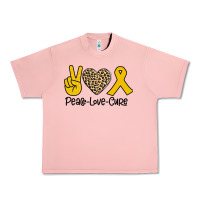 Salmon Peace Love Cure Urban Heavy Tee - Bettercallsaul