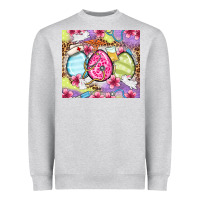 Heather Grey Easter eggs Nurse Heavyweight Sweatshirt - OliviaCreatesArt