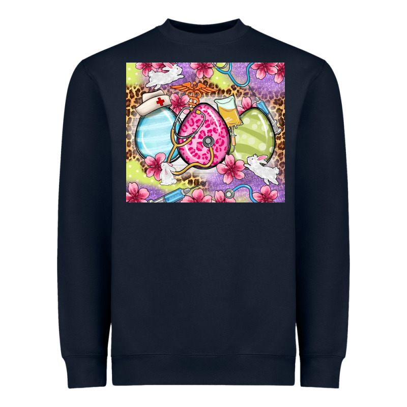 Easter Eggs Nurse Heavyweight Sweatshirt by OliviaCreatesArt | Teevron