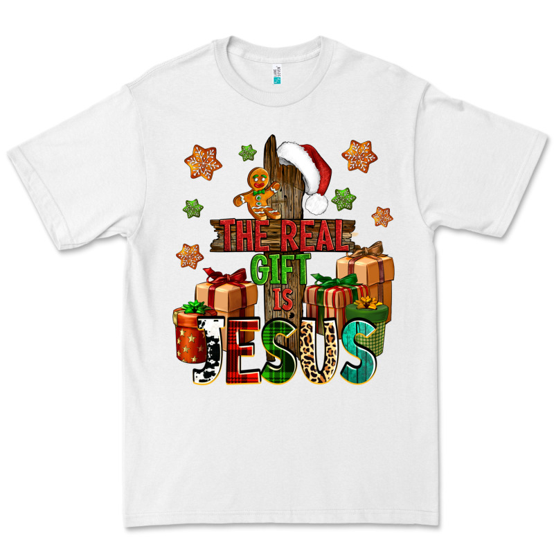 The Real Gift Is Jesus Premium Tee by NancyCooperArtShop | Teevron