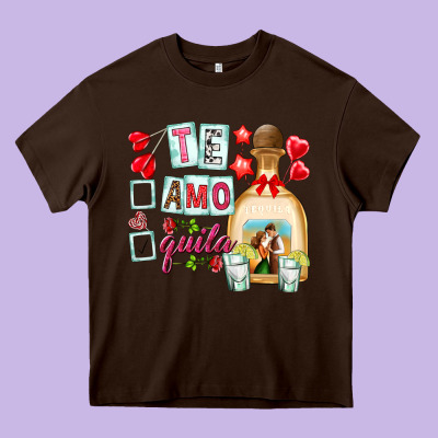 Te Amo Te Quila Heavy Core Tee Designed By Nancycooperartshop
