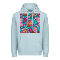 Blue Mist breast cancer coffee cups with butterfly seamless pattern bbs Premium Hoodie - BundleAndBundleShop