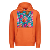 Carrot breast cancer coffee cups with butterfly seamless pattern bbs Premium Hoodie - BundleAndBundleShop