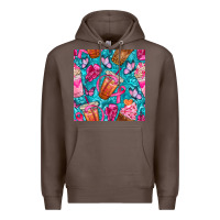 Coffee breast cancer coffee cups with butterfly seamless pattern bbs Premium Hoodie - BundleAndBundleShop