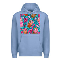 Colony Blue breast cancer coffee cups with butterfly seamless pattern bbs Premium Hoodie - BundleAndBundleShop