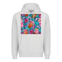 Dove Grey breast cancer coffee cups with butterfly seamless pattern bbs Premium Hoodie - BundleAndBundleShop
