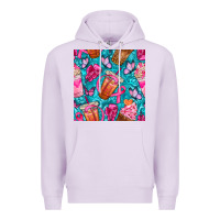 Lilac breast cancer coffee cups with butterfly seamless pattern bbs Premium Hoodie - BundleAndBundleShop