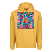 Mustard breast cancer coffee cups with butterfly seamless pattern bbs Premium Hoodie - BundleAndBundleShop