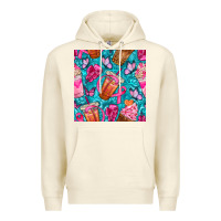 Sandshell breast cancer coffee cups with butterfly seamless pattern bbs Premium Hoodie - BundleAndBundleShop