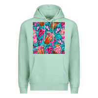 Seafoam breast cancer coffee cups with butterfly seamless pattern bbs Premium Hoodie - BundleAndBundleShop