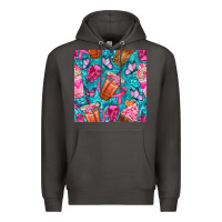 Smoke breast cancer coffee cups with butterfly seamless pattern bbs Premium Hoodie - BundleAndBundleShop