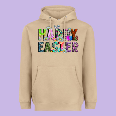 Happy Easter Heavyweight Hoodie Designed By Cowhidedigitalart