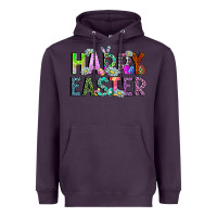 Plum Happy Easter Heavyweight Hoodie - CowhideDigitalArt