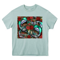 Arona floral american football  helmet Heavy Core Tee - NancyCooperArtShop