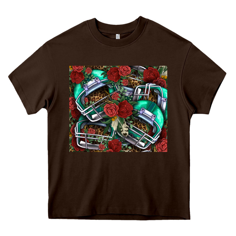 Floral American Football  Helmet Heavy Core Tee by NancyCooperArtShop | Teevron