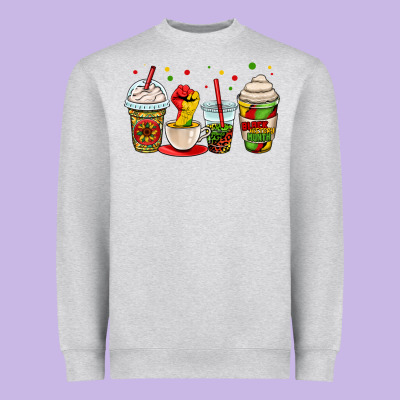 Juneteenth Bhm Coffee Cups Heavyweight Sweatshirt Designed By Oliviacreatesart