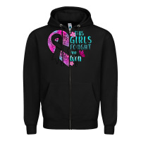 Black This Girls Fought and Won Cancer Zipper Hoodie - BundleAndBundleShop