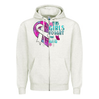 Oatmeal Heather This Girls Fought and Won Cancer Zipper Hoodie - BundleAndBundleShop