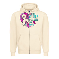 Sandshell This Girls Fought and Won Cancer Zipper Hoodie - BundleAndBundleShop