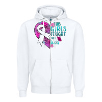 White This Girls Fought and Won Cancer Zipper Hoodie - BundleAndBundleShop