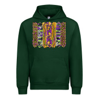 Forest Green mardi gras fleur de lis cowhide serape leopard glitter brushstrokes Urban Hoodie - Artiststas