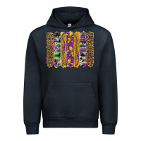 Navy mardi gras fleur de lis cowhide serape leopard glitter brushstrokes Urban Hoodie - Artiststas