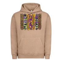 Pigment Burro mardi gras fleur de lis cowhide serape leopard glitter brushstrokes Urban Hoodie - Artiststas
