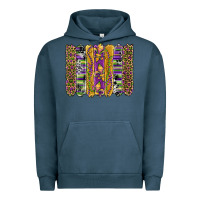 Pigment Midnight Navy mardi gras fleur de lis cowhide serape leopard glitter brushstrokes Urban Hoodie - Artiststas