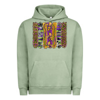 Pigment Oil Green mardi gras fleur de lis cowhide serape leopard glitter brushstrokes Urban Hoodie - Artiststas