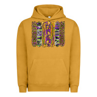 Pigment Peanut Butter mardi gras fleur de lis cowhide serape leopard glitter brushstrokes Urban Hoodie - Artiststas