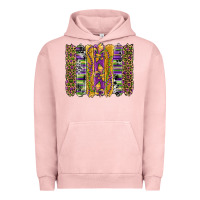 Pigment Salmon mardi gras fleur de lis cowhide serape leopard glitter brushstrokes Urban Hoodie - Artiststas