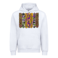White mardi gras fleur de lis cowhide serape leopard glitter brushstrokes Urban Hoodie - Artiststas