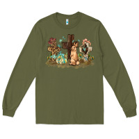 Army Green Western rabbit bunny with crosses Easter Day Long Sleeve Tee - HowdyJamesFarm