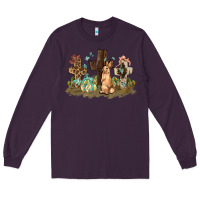 Plum Western rabbit bunny with crosses Easter Day Long Sleeve Tee - HowdyJamesFarm