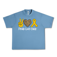 Pebble Blue Peace Love Cure Urban Heavy Tee - Bettercallsaul