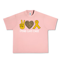 Salmon Peace Love Cure Urban Heavy Tee - Bettercallsaul