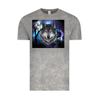 Cloud Rock wolf and full moon Vintage Tee - RanaPortraitStore