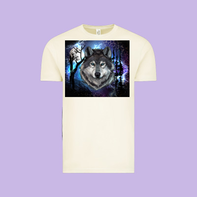 Wolf And Full Moon Vintage Tee Designed By Ranaportraitstore