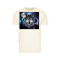 Vintage Arctic wolf and full moon Vintage Tee - RanaPortraitStore