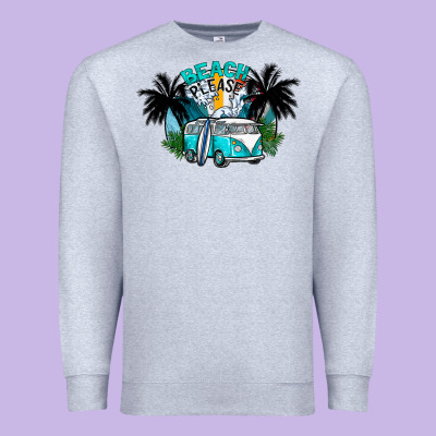 Beach Please Premium Sweatshirt Designed By Cowhidedigitalart