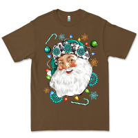Cacao Western Santa Christmas Premium Tee - NancyCooperArtShop