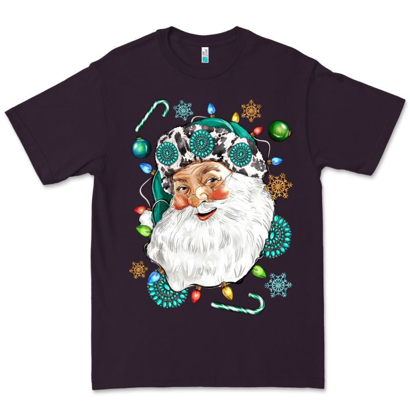Western Santa Christmas Premium Tee by NancyCooperArtShop | Teevron