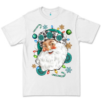 White Western Santa Christmas Premium Tee - NancyCooperArtShop