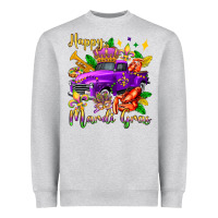 Heather Grey happy mardi gras truck olivia Heavyweight Sweatshirt - OliviaCreatesArt