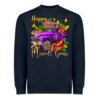 Navy happy mardi gras truck olivia Heavyweight Sweatshirt - OliviaCreatesArt