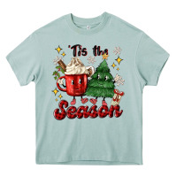 Arona 'tis the season with christmas tree and hot cocoa Heavy Core Tee - MaliasSmallBusiness
