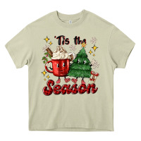 Mossy 'tis the season with christmas tree and hot cocoa Heavy Core Tee - MaliasSmallBusiness